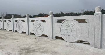 安徽芝麻白河道栏杆 石材栏杆