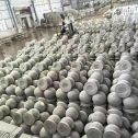 安徽芝麻白圆球 石球 挡车球