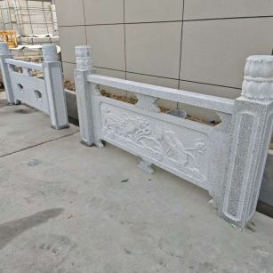 安徽芝麻白河道栏杆 石材栏杆