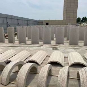 安徽黄金麻别墅柱皮 异形 线条定制