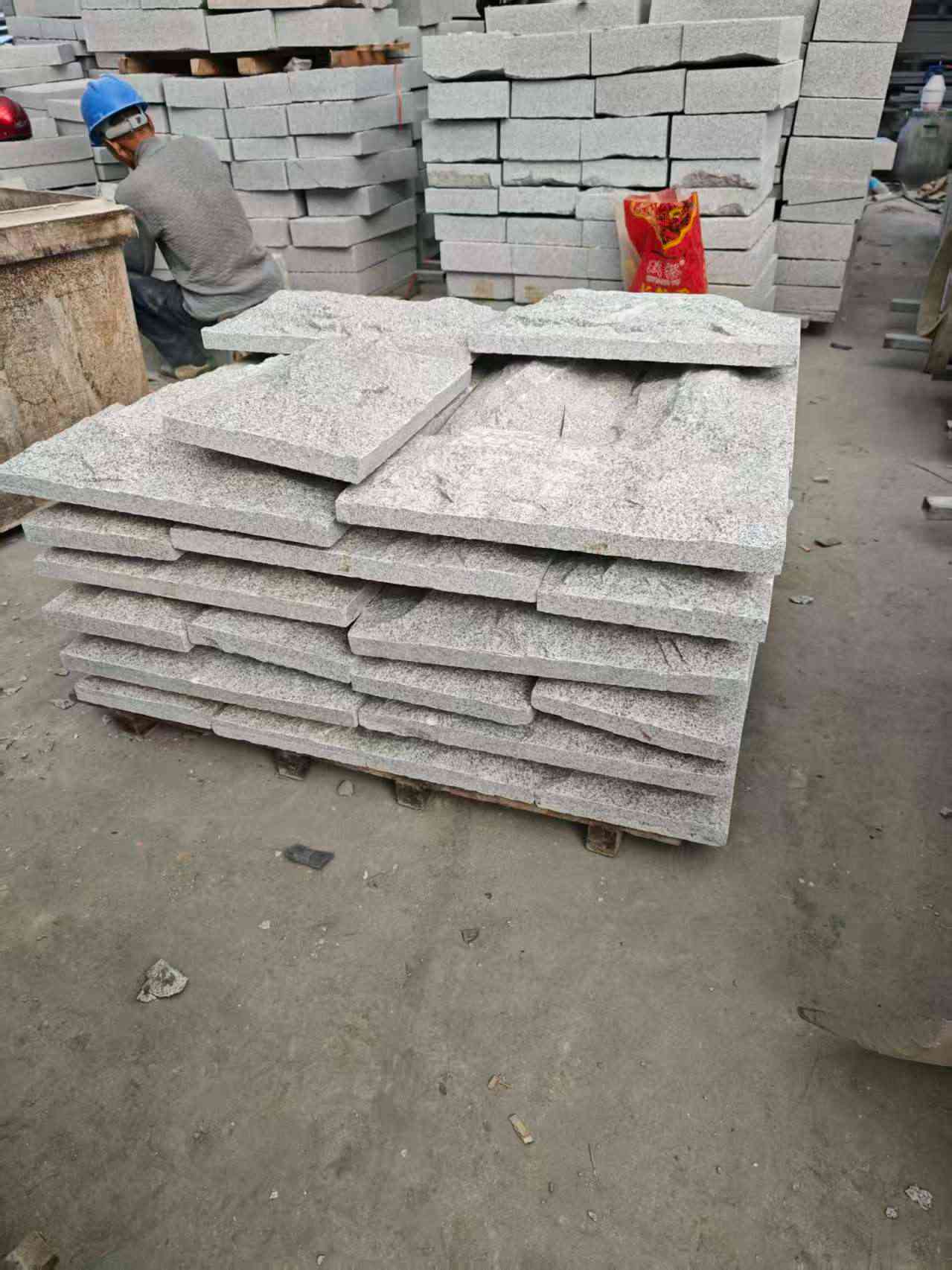 安徽芝麻白蘑菇石，自然面