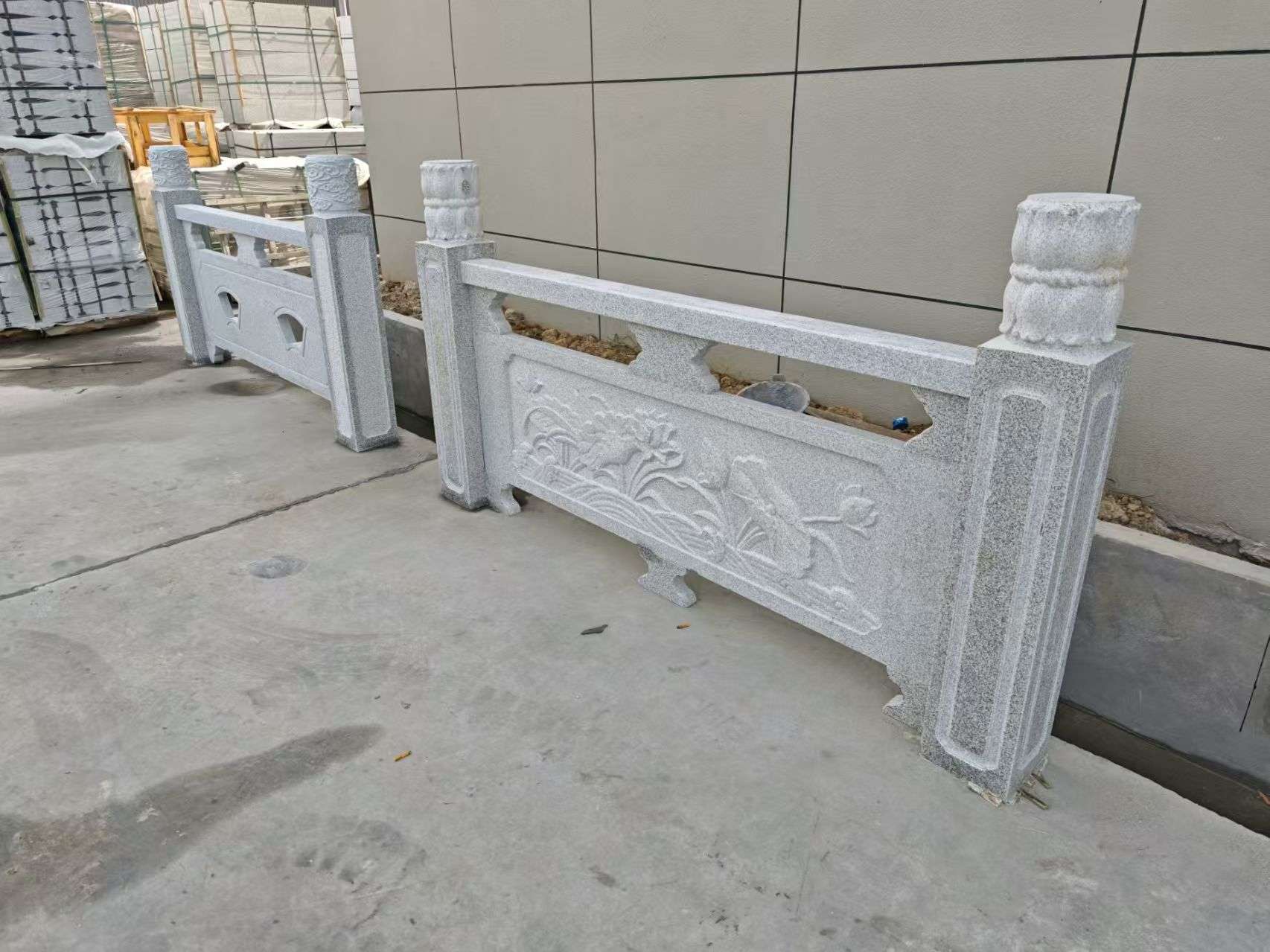 安徽芝麻白河道栏杆 石材栏杆