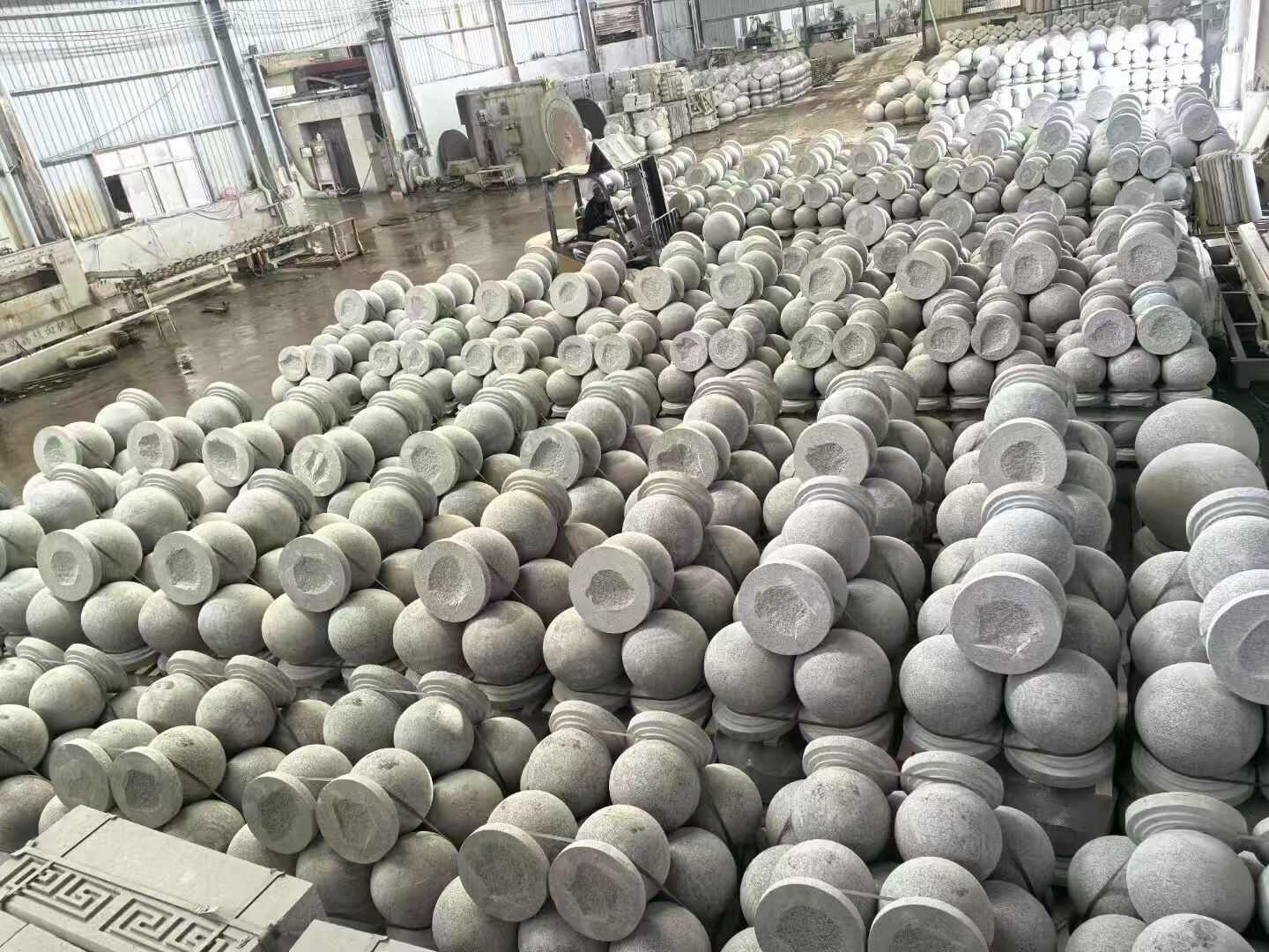 安徽芝麻白圆球 石球 挡车球